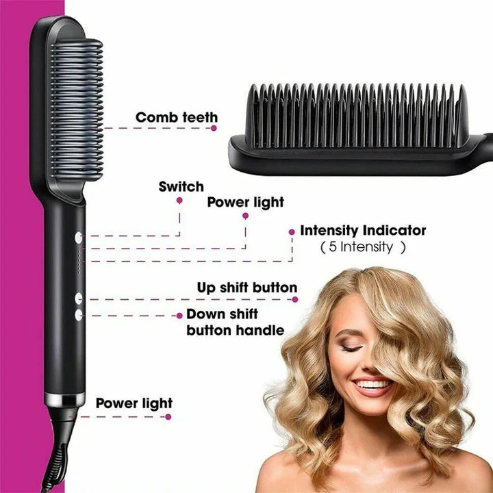 Electric Hair Straightener Comb Brush