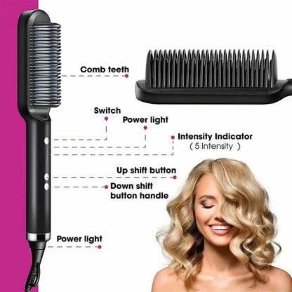 Electric Hair Straightener Comb Brush