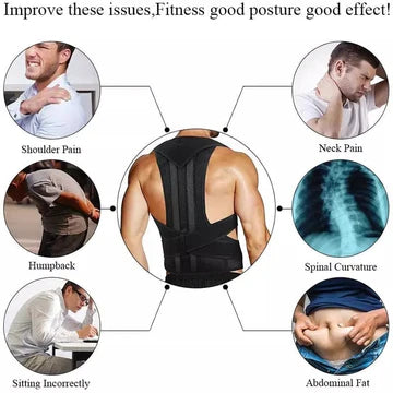 Adjustable Posture Corrector Belt For Men And Women, Back Support And Shoulder Belt